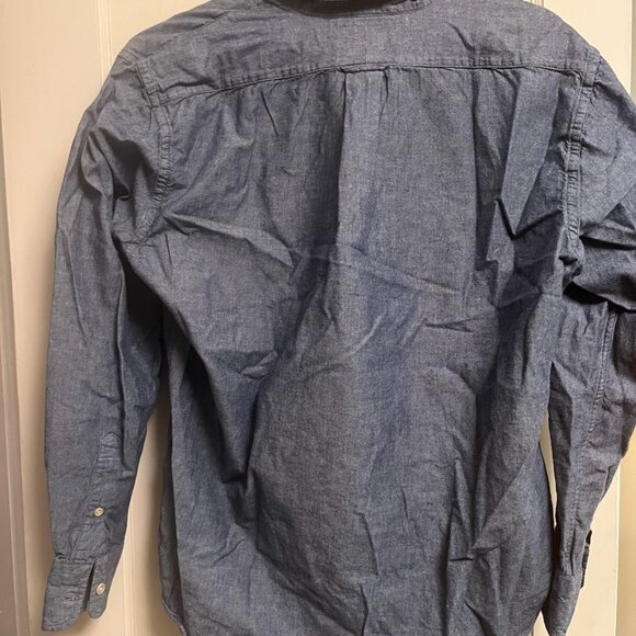 Sault New England - Made in USA Blue Chambray Shirt - Men's Medium - Picture 2 of 6